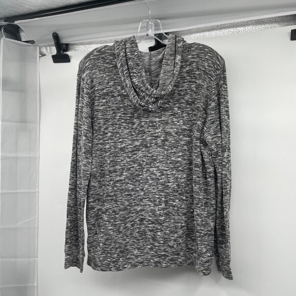 Express Womens Lightweight Pullover Hoodie Gray/White Size Small Pocket - Picture 7 of 9